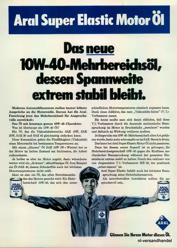 ARAL-ÖL-1971-Reklame-Werbung-genuine Advert-La publicité-nl-Versandhandel