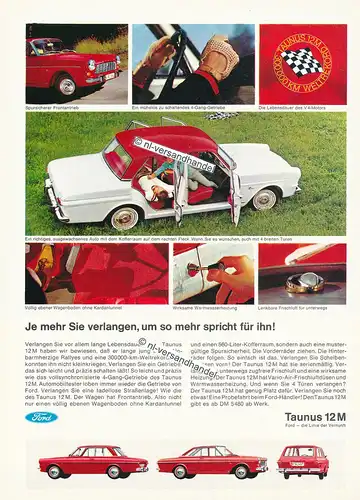 Ford-12M-1966-Reklame-Werbung-genuine Advertising - nl-Versandhandel 