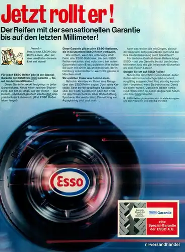 ESSO-JETZT-1968-Reklame-Werbung-genuine Advert-La publicité-nl-Versandhandel