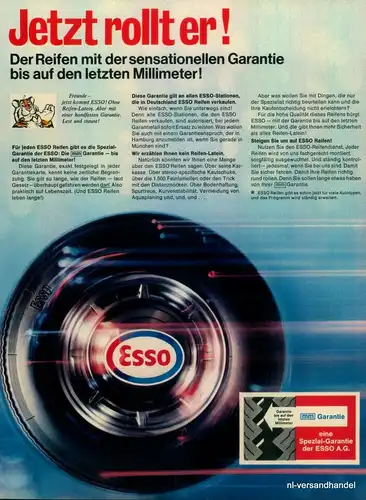 ESSO-REIFEN-1968-Reklame-Werbung-genuine Advert-La publicité-nl-Versandhandel