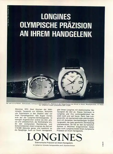 Longines-Ultronic-1972-Reklame-Werbung-genuineAdvertising-nl-Versandhandel