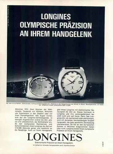  Longines-Ultronic-1972-Reklame-Werbung-genuineAdvertising-nl-Versandhandel 
