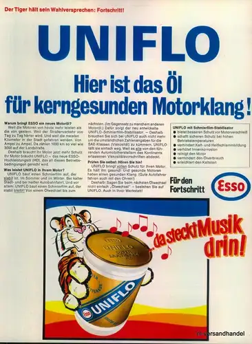 ESSO-MUSIK-1968-Reklame-Werbung-genuine Advert-La publicité-nl-Versandhandel