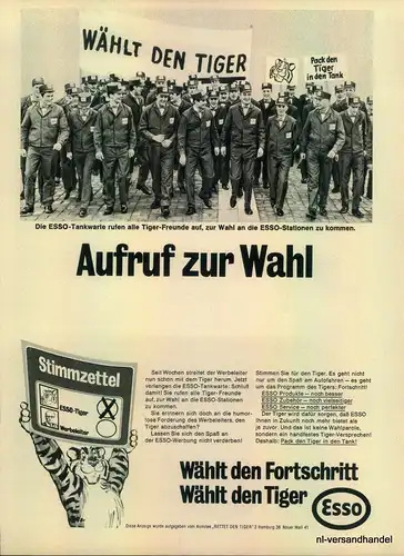 ESSO-FORTSCHRITT-1968-Reklame-Werbung-genuine Advert-La publicité-nl-Versand