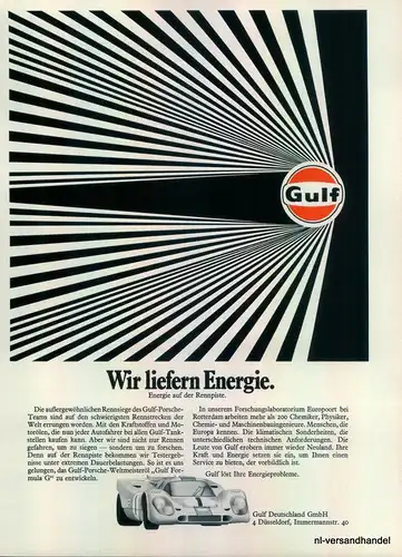 GULF-ENERGIE-1971-Reklame-Werbung-genuine Advert-La publicité-nl-Versandhandel