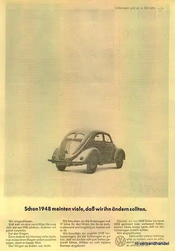 VOLKSWAGEN-1965-VINTAGE-Reklame-Werbung-genuine Ad-La publicité-nl-Versandhandel