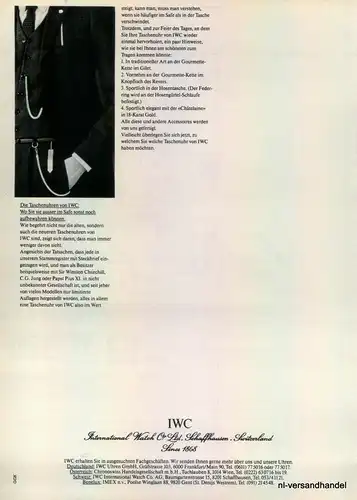 WEMPE-IWC-1981-Reklame-Werbung-genuine Ad-La publicité-nl-Versandhandel