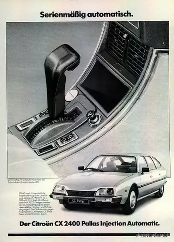 CITROEN-CX-2400-1981-Reklame-Werbung-genuine Advert-La publicité-nl-Versand