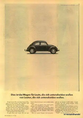 VW-1200-1965-RETRO-Reklame-Werbung-genuine Ad-La publicité-nl-Versandhandel