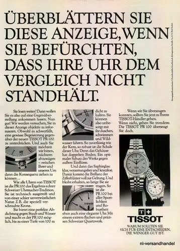 TISSOT-PR-1981-Reklame-Werbung-genuine Advert-La publicité-nl-Versandhandel