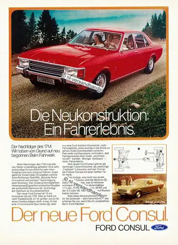 Ford-Consul-1972-Reklame-Werbung-genuine Advertising - nl-Versandhandel
