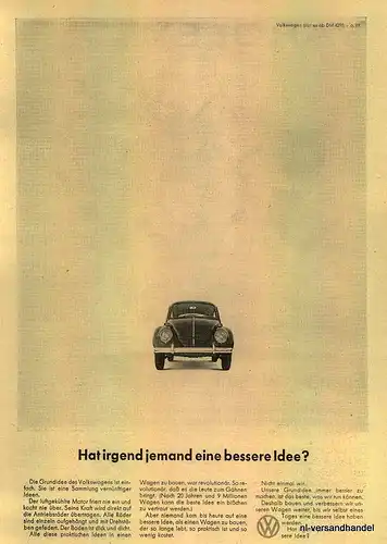 VOLKSWAGEN-1965-RETRO-Reklame-Werbung-genuine Ad-La publicité-nl-Versandhandel