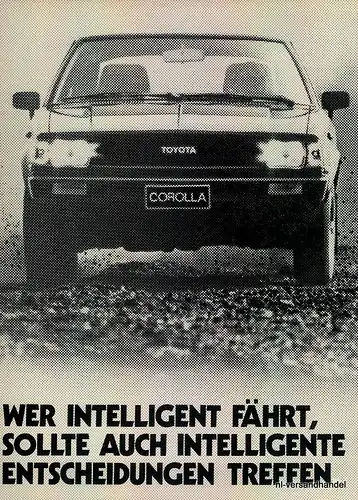 TOYOTA-COROLLA-7-1981-Reklame-Werbung-genuine Ad-La publicité-nl-Versandhandel