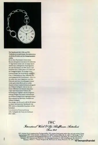 IWC-REF.5306-1981-Reklame-Werbung-genuine Advert-La publicité-nl-Versandhandel