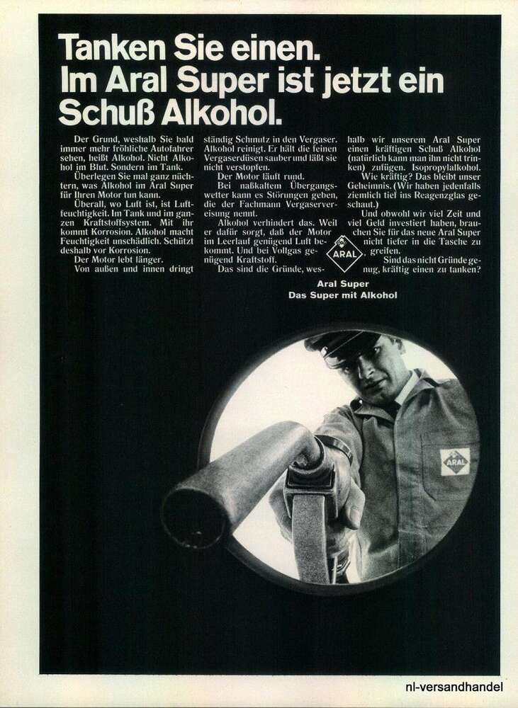 Aral ARAL-AMR-SAUBER-1971-Reklame-Werbung-genuine Ad-La publicité-nl-Versandhandel 
