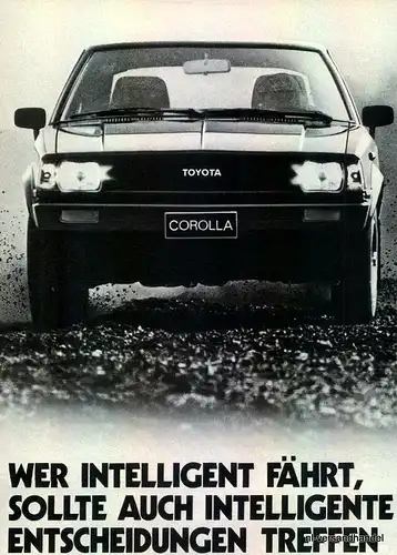 TOYOTA-COROLLA-4-1981-Reklame-Werbung-genuine Ad-La publicité-nl-Versandhandel