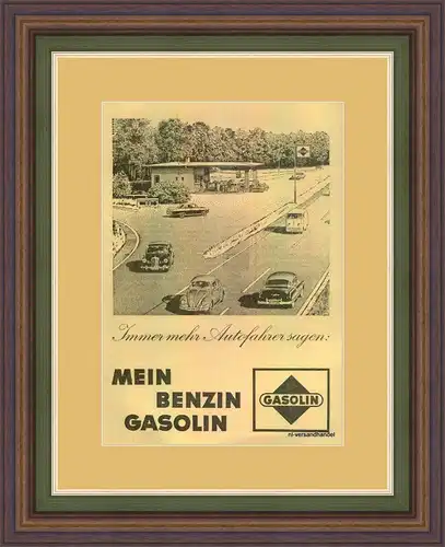 GASOLIN-VINTAGE-1965-Reklame-Werbung-genuine Ad-La publicité-nl-Versandhandel