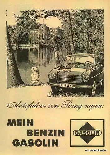 GASOLIN-RETRO-1965-Reklame-Werbung-genuine Ad-La publicité-nl-Versandhandel