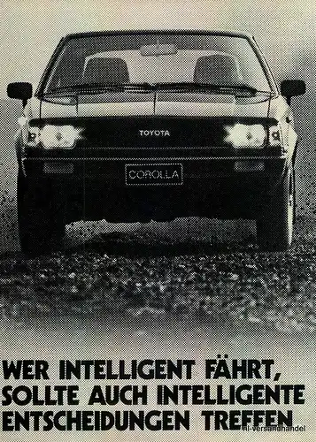 TOYOTA-COROLLA-1-1981-Reklame-Werbung-genuine Ad-La publicité-nl-Versandhandel 