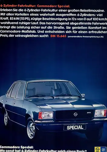 Opel-Connodore-Special-1977-Reklame-Werbung-vintage print ad-Vintage Publicidad