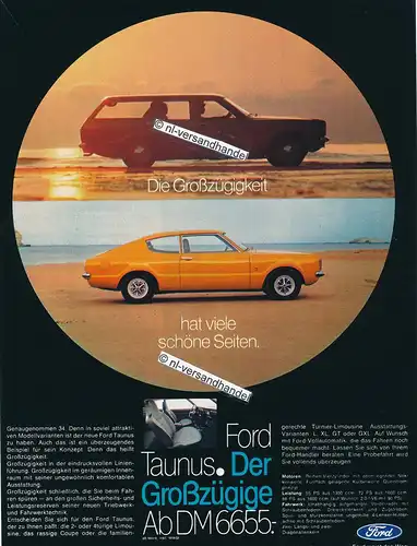 Ford-Taunus-1970-Reklame-Werbung-genuine Advertising - nl-Versandhandel 