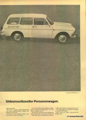 VW-1500-1964-VINTAGE-Reklame-Werbung-genuine Ad-La publicité-nl-Versandhandel