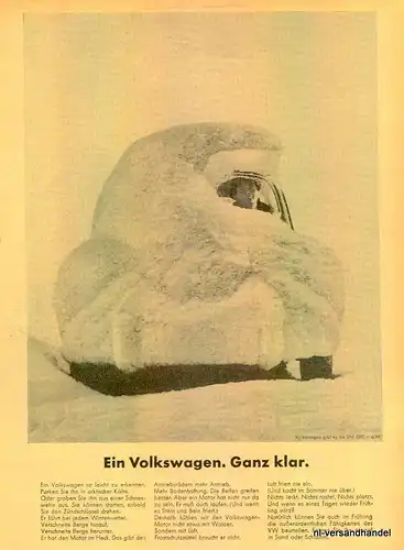 VW-1200-1964-RETRO-Reklame-Werbung-genuine Ad-La publicité-nl-Versandhandel