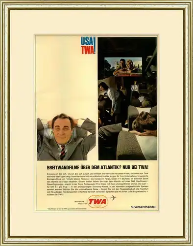 TWA-AIRLINE-1965-Reklame-Werbung-genuine Ad-La publicité-nl-Versandhandel