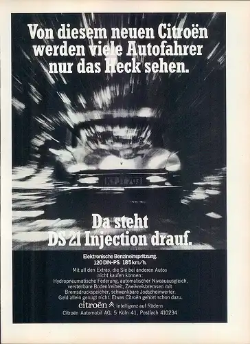 Citroen-DS21-1969-Reklame-Werbung-genuine Advert-La publicité-nl-Versandhandel