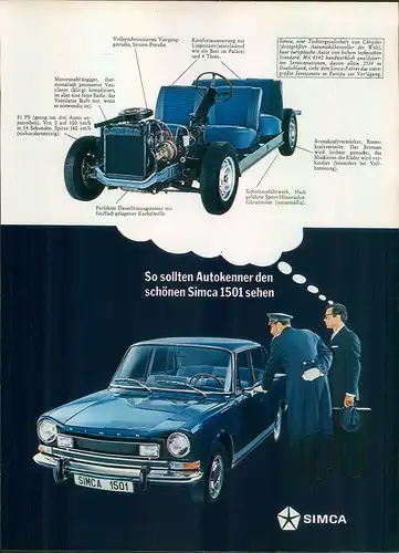 Simca-1501-1969-III-Reklame-Werbung-genuine Advert-La publicité-nl-Versandhandel