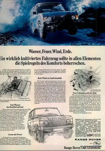 LAND ROVER-RANGE-ROVER-81-Reklame-Werbung-genuine Advert-La publicité-nl-Versand