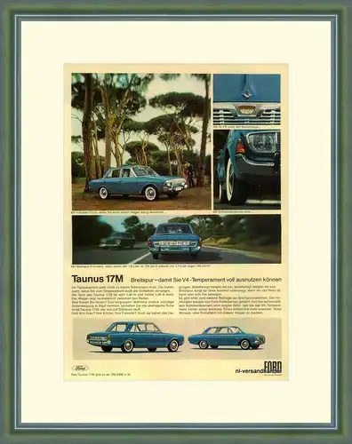 FORD-17M-1965-VINTAGE-Reklame-Werbung-genuine Ad-La publicité-nl-Versandhandel