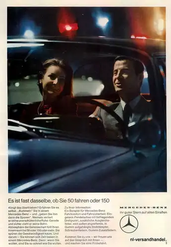 MERCEDES-1965-RETRO-Reklame-Werbung-genuine Ad-La publicité-nl-Versandhandel