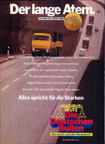 Magirus-Deutz-1969-Reklame-Werbung-genuine Advert-La publicité-nl-Versandhandel