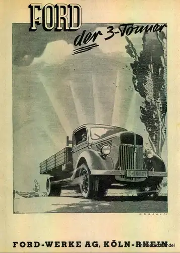 FORD-DER DREI TONNER-1949-Reklame-Werbung-genuine Advert-La publicité-nl-Versand