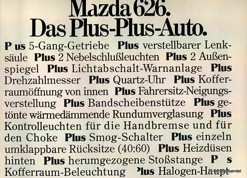 MAZDA-626-1981-Reklame-Werbung-genuine Ad-La publicité-nl-Versandhandel 