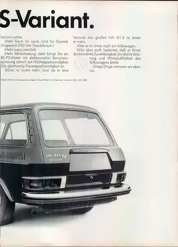 VW-411LE-1969--Reklame-Werbung-genuine Advert-La publicité-nl-Versandhandel