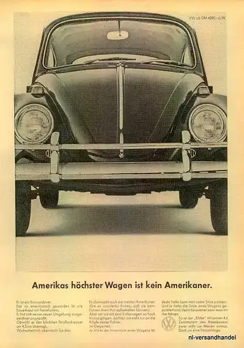 VW-BEETLE-1965-Reklame-Werbung-genuine Ad-La publicité-nl-Versandhandel