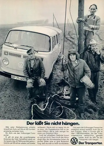 VW-Transporter-1978-Reklame-Werbung-automobile print ad-Automóvil Publicidad