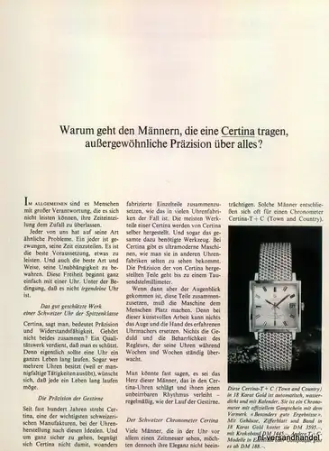CERTINA-TOWN AND COUNTRY-1968-Reklame-Werbung-genuine Advert-La publicité-nl