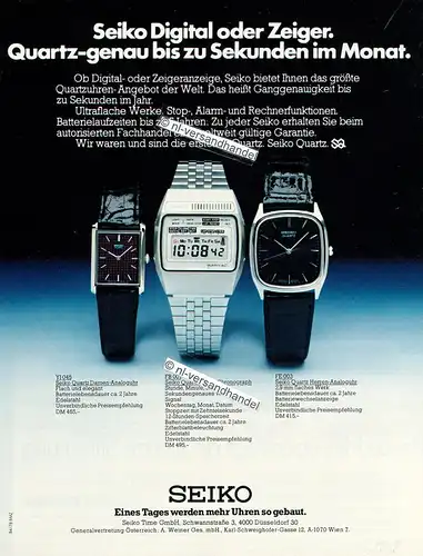 Seiko-Quartz-FB007-1978-Reklame-Werbung-genuine Advertising - nl-Versandhandel 