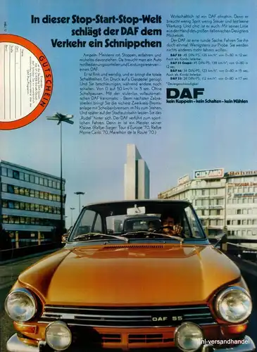 DAF-33-1971-Reklame-Werbung-genuine Advert-La publicité-nl-Versandhandel