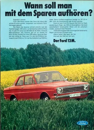 Ford-12M-1969-Reklame-Werbung-genuine Advert-La publicité-nl-Versandhandel