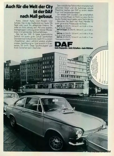 DAF-44-1971-Reklame-Werbung-genuine Advert-La publicité-nl-Versandhandel