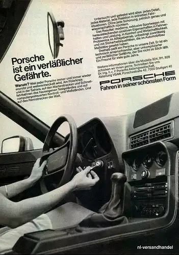 PORSCHE-TARGA2-1981-Reklame-Werbung-genuine Advert-La publicité-nl-Versandhandel