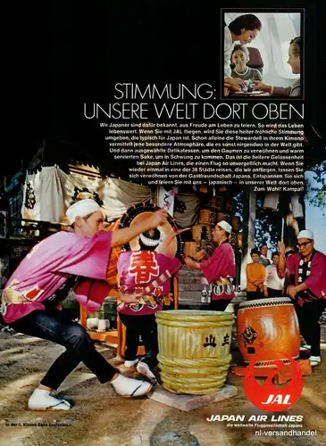 JAPAN AIR LINES-STIMMUNG-1971-Reklame-Werbung-genuine Advert-La publicité-nl