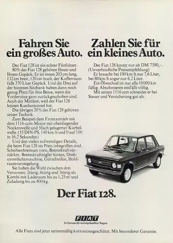 Fiat-128-1974-III-Reklame-Werbung-vintage print ad-Vintage Publicidad