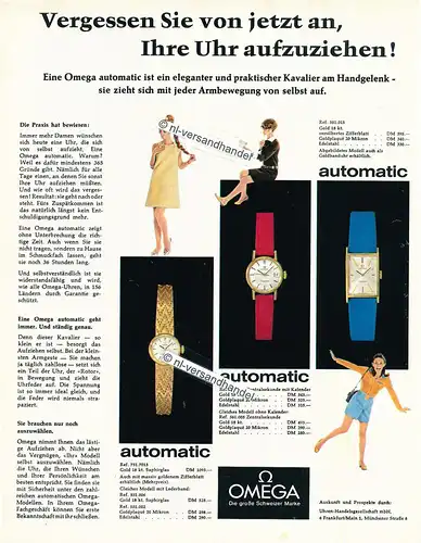 Omega-Automatic-1967-Reklame-Werbung-genuine Advertising-nl-Versandhandel