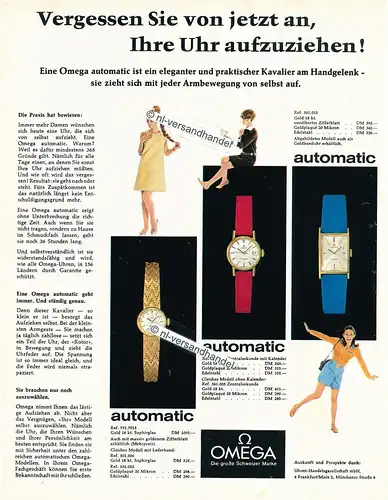 Omega-Automatic-1967-Reklame-Werbung-genuine Advertising-nl-Versandhandel 