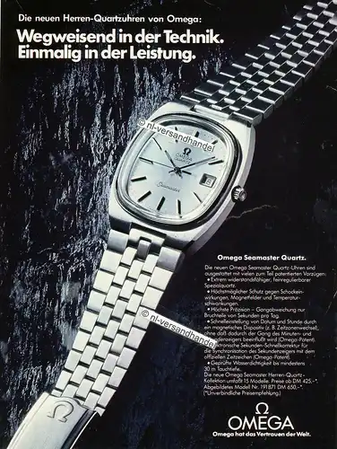 Omega-Seamaster-Quarz-1978-Reklame-Werbung-genuine Advertising-nl-Versandhandel